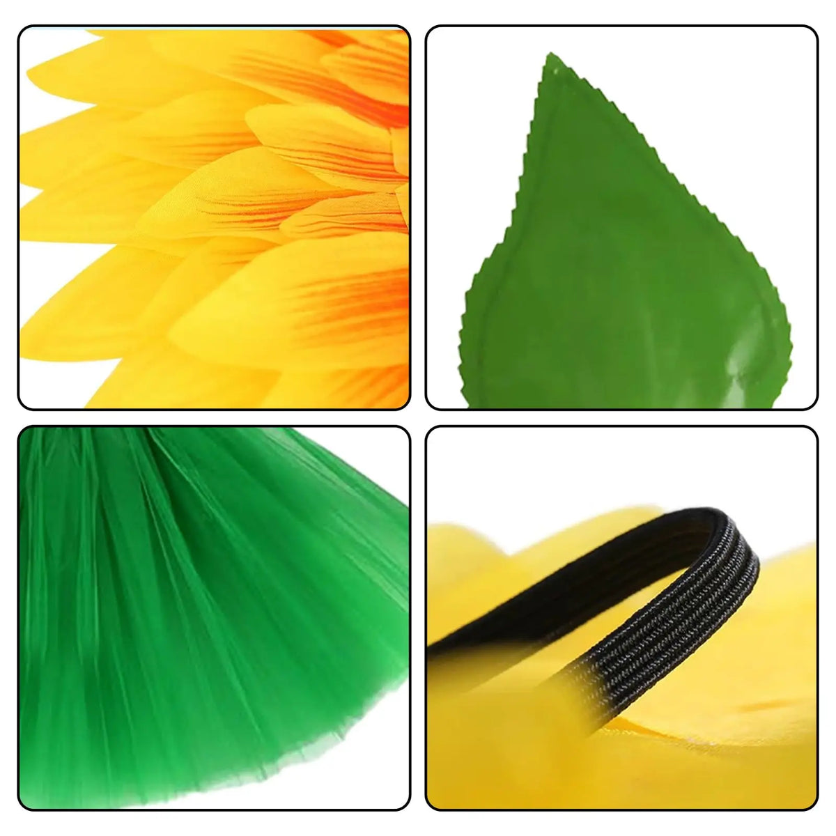 Veylora Sunflower Costume Sunshine Daisy Flower Outfit Sun Flower Headpiece Glasses Tutu Skirt Gloves Socks Plant Costume