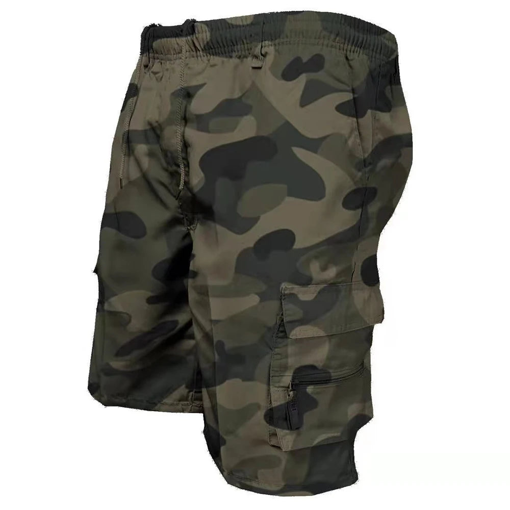Veylora Men's Tactical Cargo Shorts Fashion Pocket Military Shorts Summer Camouflage Jogging Sports Casual Male Work Hiking Short Pants