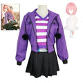 Veylora Fate/Apocrypha Astolfo Cosplay Costume Women Men Daily Purple Black Sports Wear Halloween Role Play Lovely Wig Coat Skirt Suit