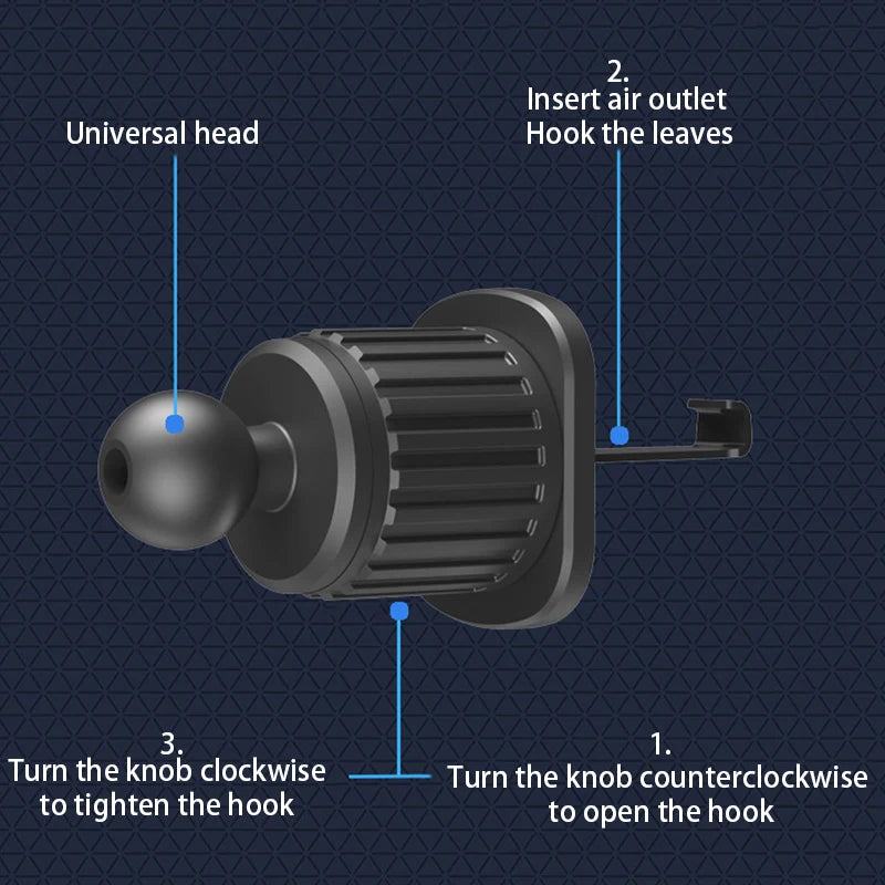 Veylora Seametal Car Phone Holder Bracket Accessories Interior Air Outlet Vent Base Gadget Universal Auto Cellphone Support Accessories