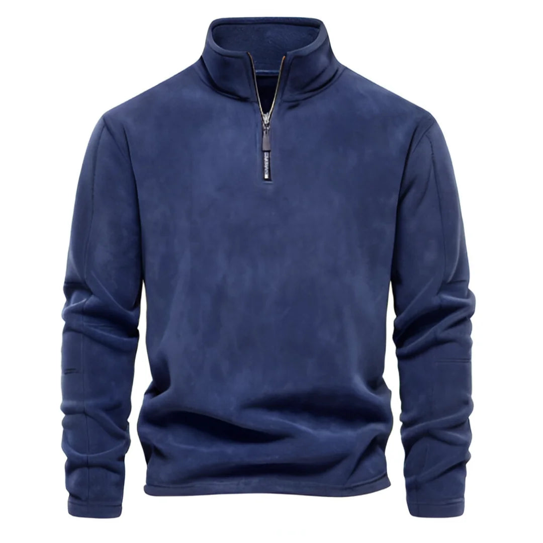 Veylora AIOPESON Brand Quality Thicken Warm Fleece Jacket for Men Zipper Neck Pullover Men's Sweatshirt Soft Shell Mens Jacket