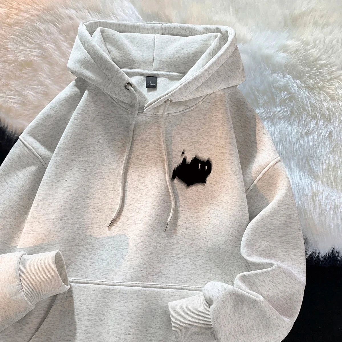 Veylora Hoodie Men's Trendy Brand Versatile Hong Kong Style High Street American Printed Top Autumn and Winter Coat Streetwear Anime