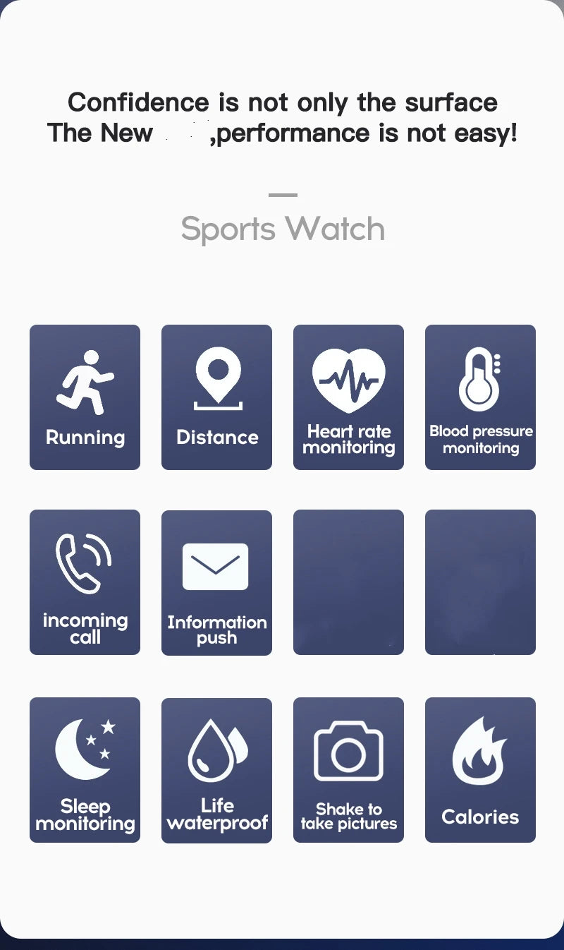 Veylora Smart Watch For Women Men Wristwatch Bluetooth Connected Phone Player Music Fitness Sport Bracelet Sleep Monitor Digital Watches