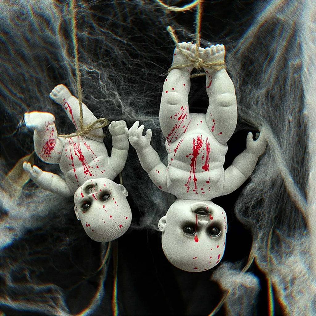 Veylora Halloween Hanging Ghost Dolls Spooky Tricky Toys Ornament Horror Atmosphere Bar Courtyard Prop Happy Halloween Day Party Decor
