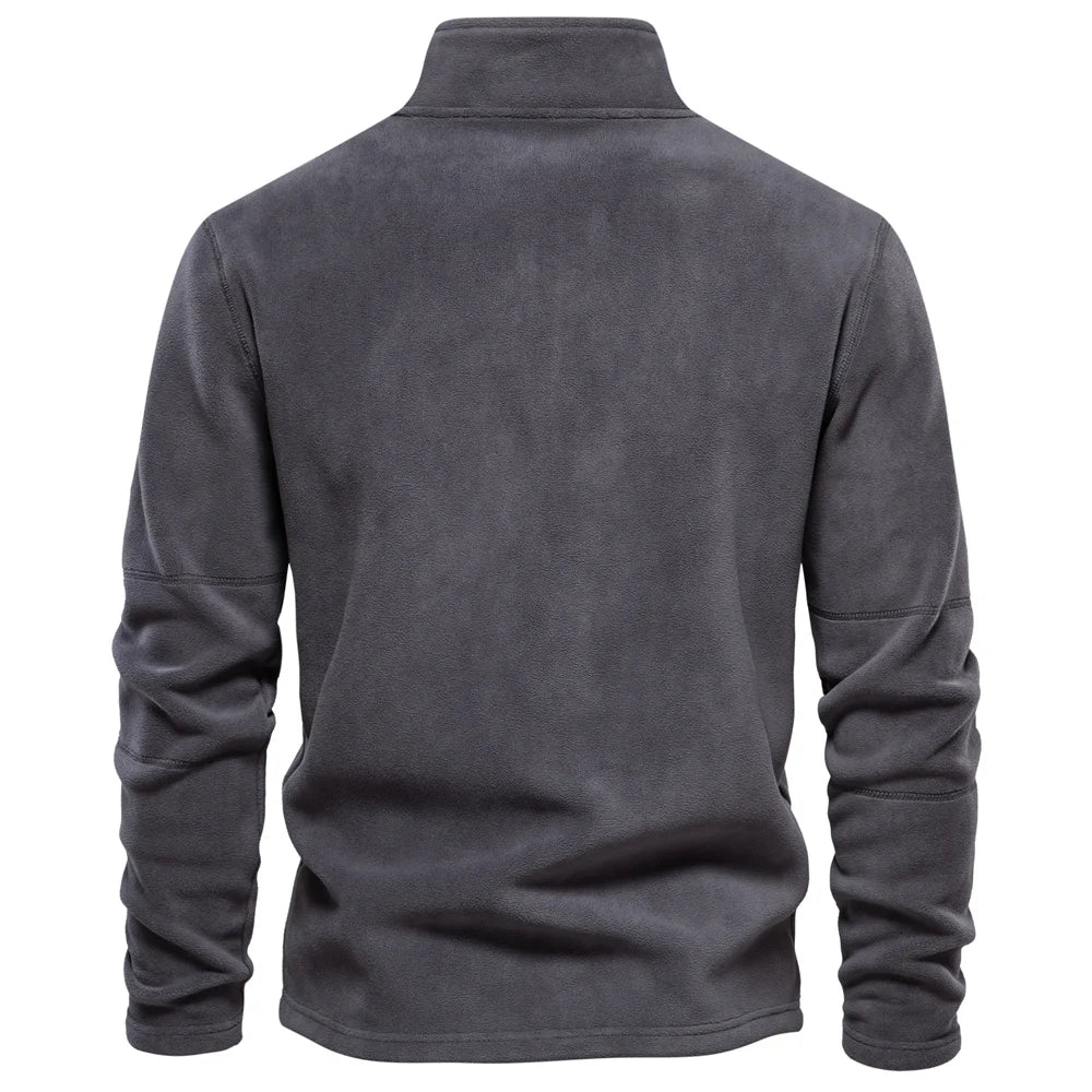 Veylora AIOPESON Brand Quality Thicken Warm Fleece Jacket for Men Zipper Neck Pullover Men's Sweatshirt Soft Shell Mens Jacket
