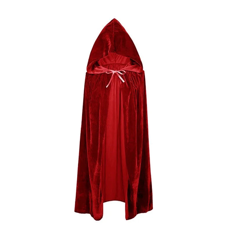 Veylora Halloween Cape Cosplay Masquerade Costume Witch Cloak Wizard Fairy Velvet Devil Cape High Quality Velvet Fabric