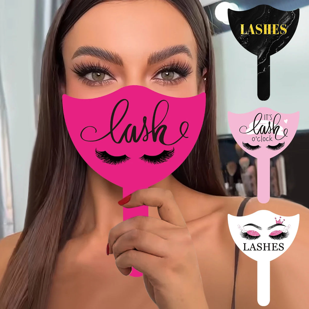 Veylora 2Pcs Eyelash Technician Photo Prop Soft PVC Handheld Lash  Beauty Cards for Social Media Lash Salon Lash Extension DisplayTools