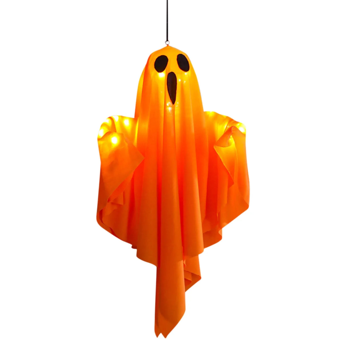 Veylora Halloween Ghost Hanging Decorations Halloween Hanging Light Up White Flying Ghosts Tree Window Wall Scary Ornament 50X40cm