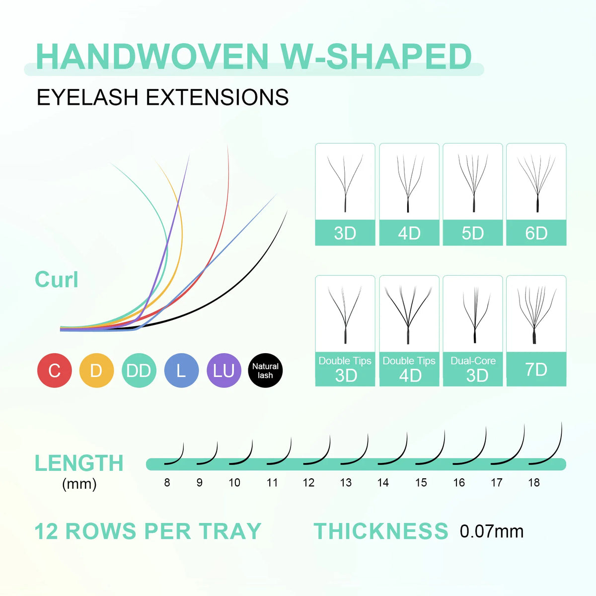 Veylora :NAGARAKU Automatic Flowering W Shape  Bloom 3D 4D 5D 6D Premade Fans Eyelash Extensions Natural Soft Light Full Dense