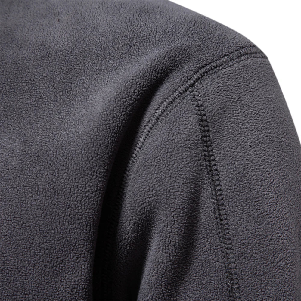 Veylora AIOPESON Brand Quality Thicken Warm Fleece Jacket for Men Zipper Neck Pullover Men's Sweatshirt Soft Shell Mens Jacket