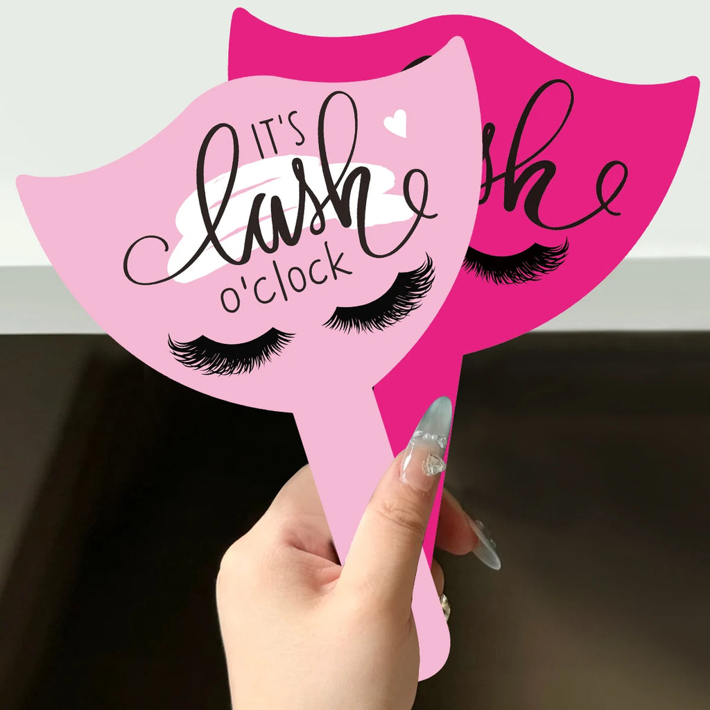 Veylora 2Pcs Eyelash Technician Photo Prop Soft PVC Handheld Lash  Beauty Cards for Social Media Lash Salon Lash Extension DisplayTools