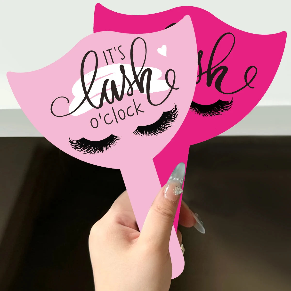 Veylora 2Pcs Eyelash Technician Photo Prop Soft PVC Handheld Lash  Beauty Cards for Social Media Lash Salon Lash Extension DisplayTools