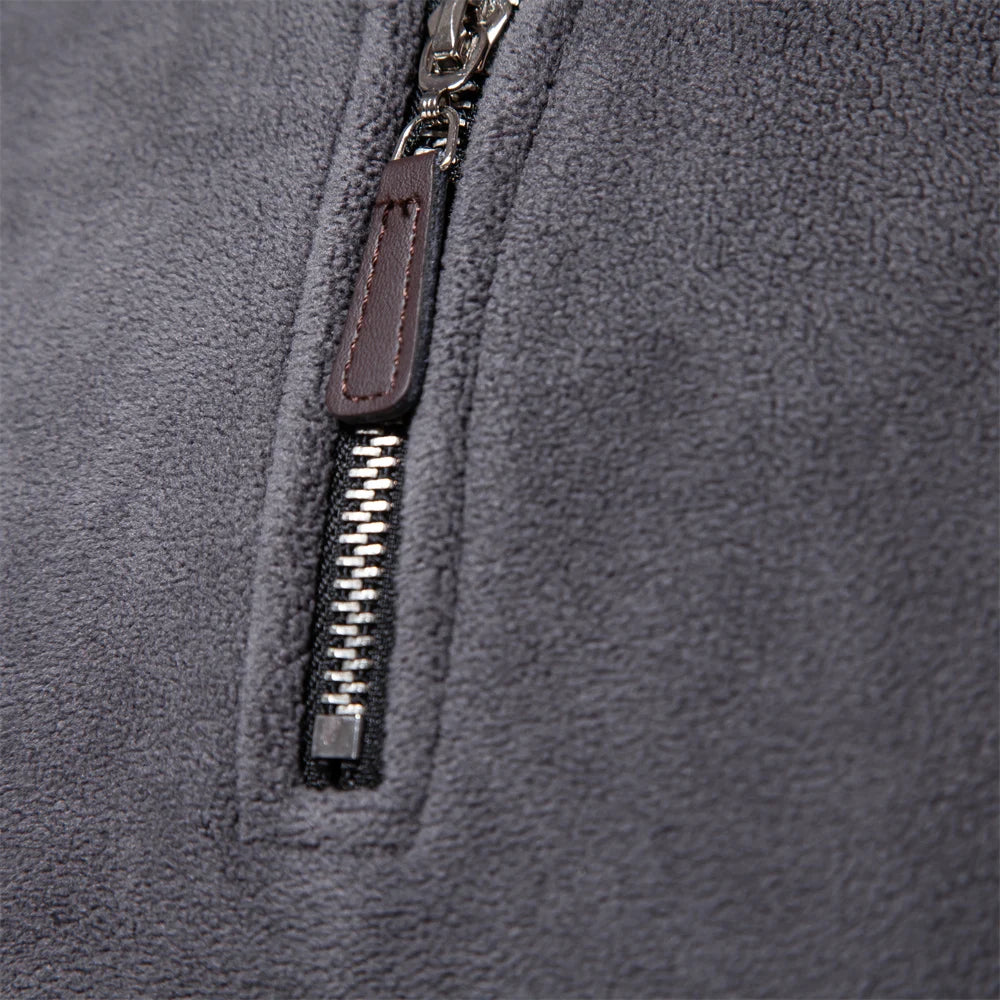 Veylora AIOPESON Brand Quality Thicken Warm Fleece Jacket for Men Zipper Neck Pullover Men's Sweatshirt Soft Shell Mens Jacket