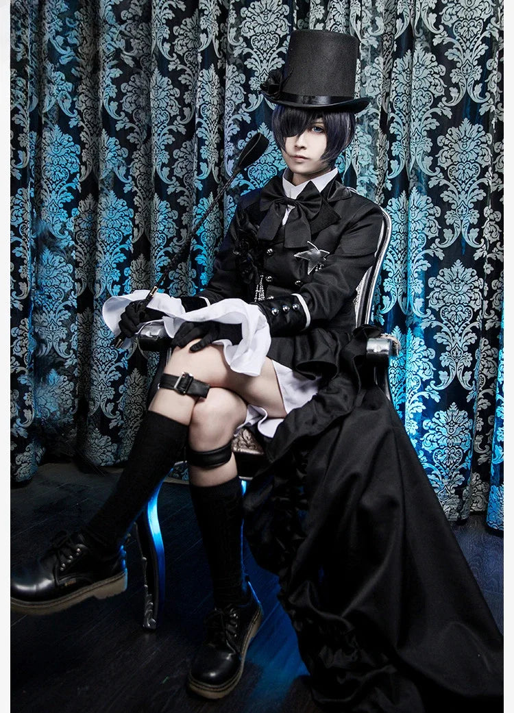Veylora Cosplay Anime Black Butler Cosplay Ciel Phantomhive Cosplay Cotume Kuroshitsuji Costume Halloween Women Fancy Party Outfit 2025