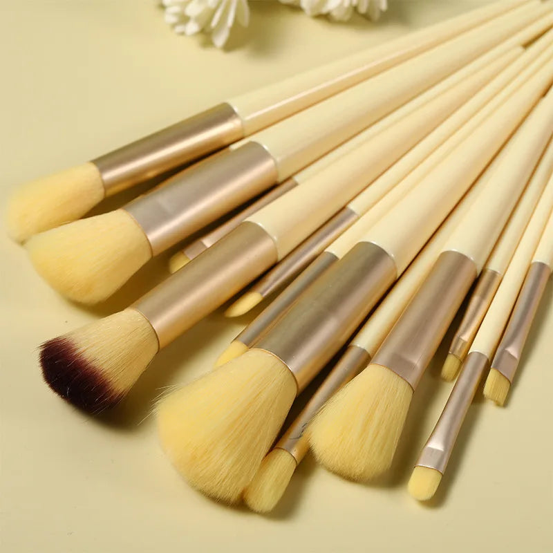 Veylora 13 PCS Makeup Brushes Set Eye Shadow Foundation Women Cosmetic Brush Eyeshadow Blush Beauty Soft Make Up Tools Bag