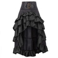 Veylora Pirate Buccaneer Costume Tops Shirt Skirt Bustle Skirt Victorian Halloween Women Punk Renaissance Burlesque High Low Steampunk