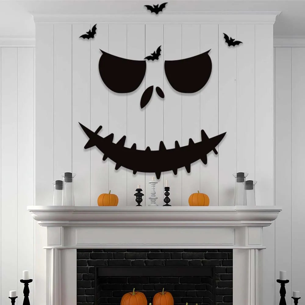 Veylora Halloween Decoration Door Stickers Window Stickers for Home Party Wall Glass Haunted House Horror Decor
