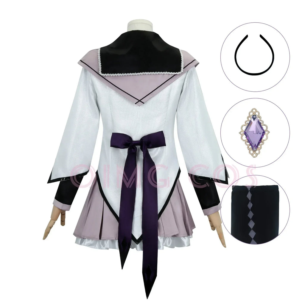 Veylora Puella Magi Madoka Magica Akemi Homura Cosplay Costumes Carnival Uniform Anime Halloween CostumesDress