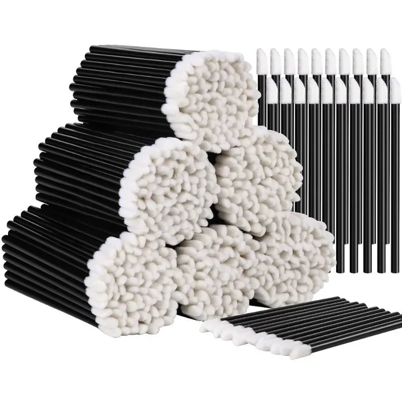 Veylora 100 Pcs Disposable Lip Lint Free Applicators  Lipstick Testers Wands Applicators for Makeup Lip Brushes  Makeup Beauty Tool