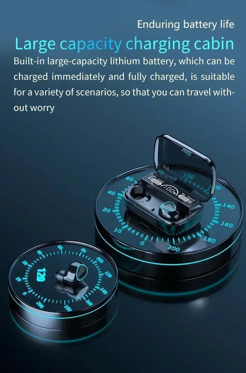 Veylora M10 Wireless Headphone Bluetooth Earphones Waterproof Earpieces Sport Earbuds For Huawei Iphone OPPO Xiaomi TWS Music Headset