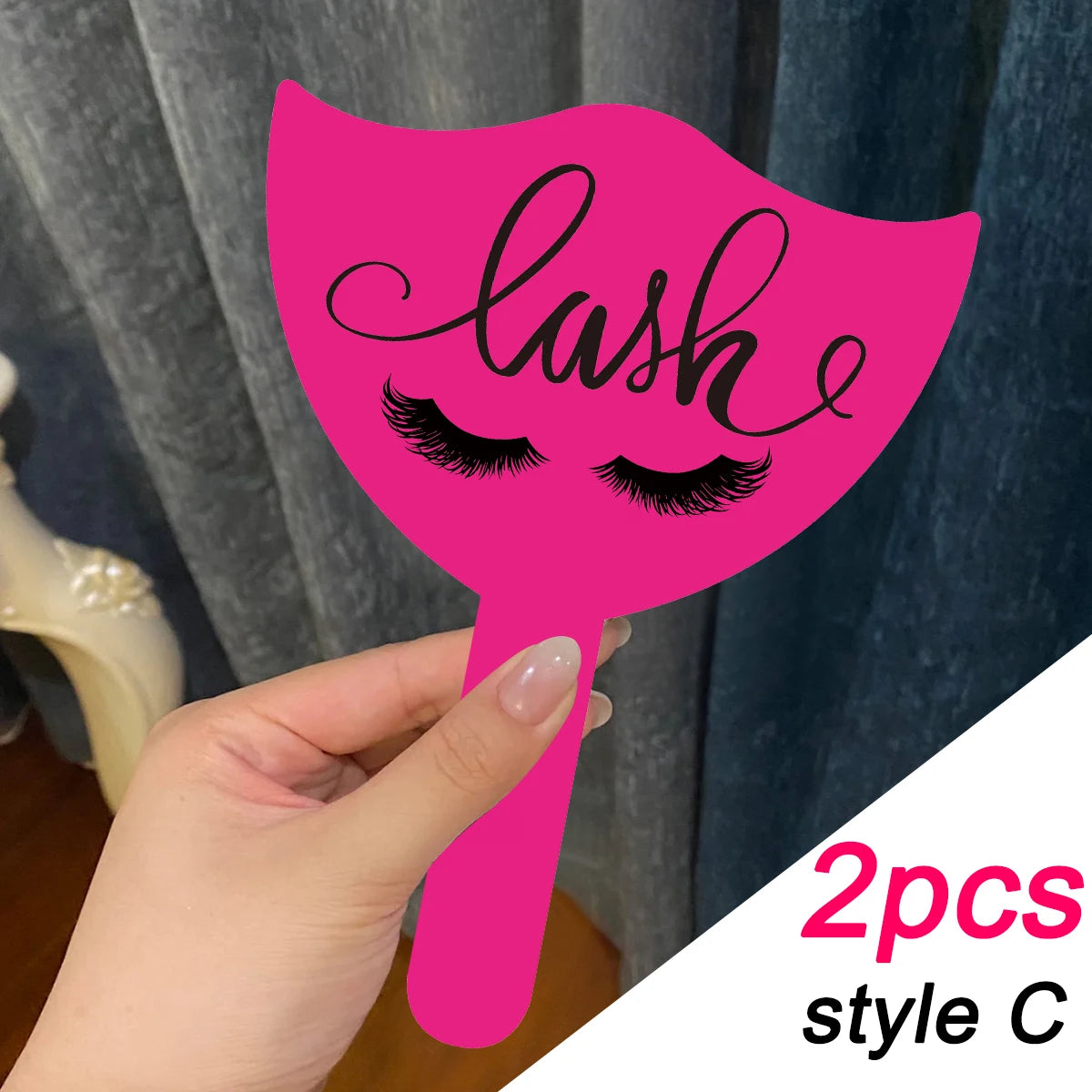 Veylora 2Pcs Eyelash Technician Photo Prop Soft PVC Handheld Lash  Beauty Cards for Social Media Lash Salon Lash Extension DisplayTools
