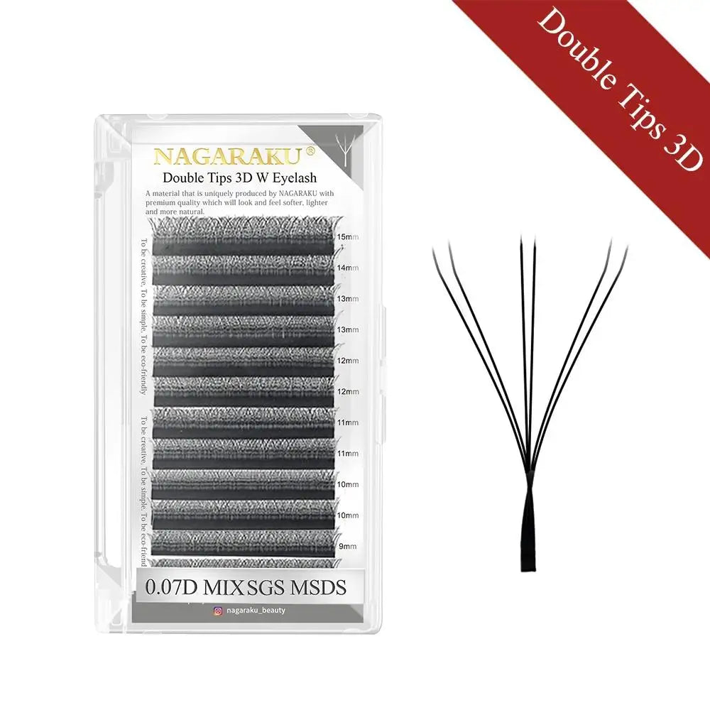 Veylora :NAGARAKU Automatic Flowering W Shape  Bloom 3D 4D 5D 6D Premade Fans Eyelash Extensions Natural Soft Light Full Dense