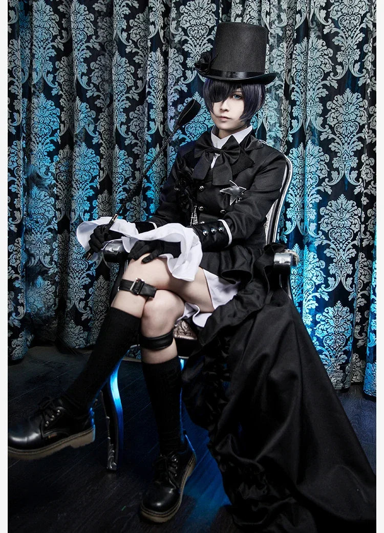 Veylora Cosplay Anime Black Butler Cosplay Ciel Phantomhive Cosplay Cotume Kuroshitsuji Costume Halloween Women Fancy Party Outfit 2025