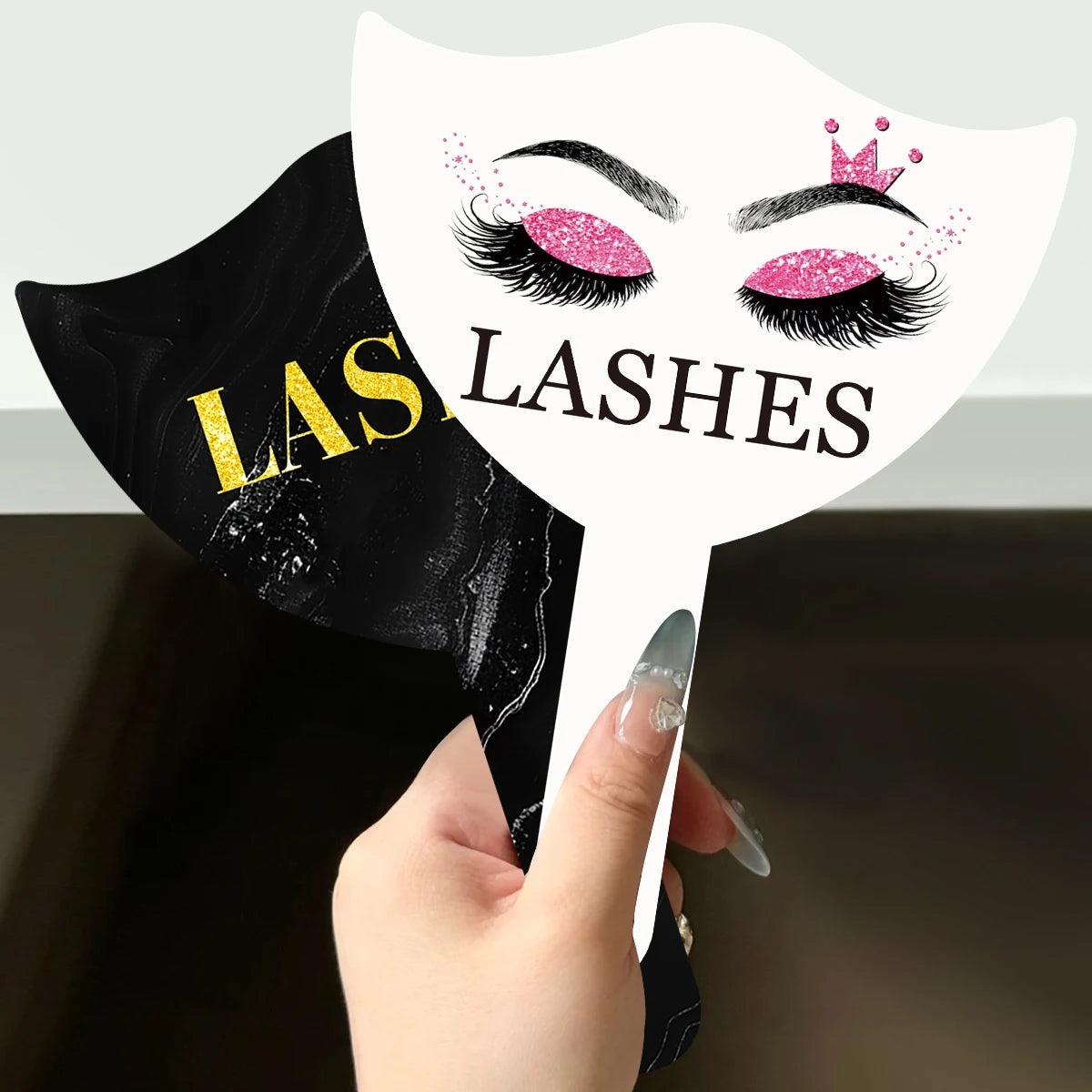 Veylora 2Pcs Eyelash Technician Photo Prop Soft PVC Handheld Lash  Beauty Cards for Social Media Lash Salon Lash Extension DisplayTools