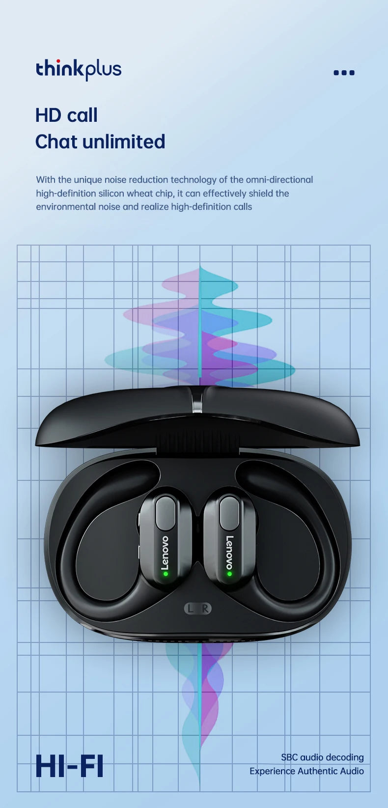 Veylora Original Lenovo XT80 Sports Wireless Earphones with Mics, LED Power Display,Hifi Stereo Sound Bluetooth 5.3 TWS HeadphHeadphones