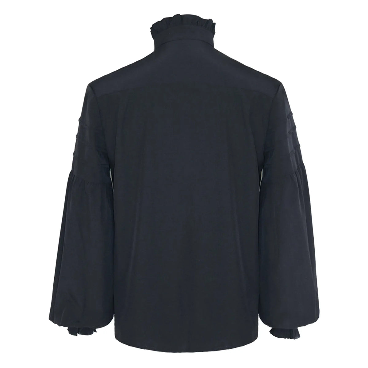 Veylora Men's Medieval Ruffle Shirts Gothic Vintage Court Style Turtleneck Long Sleeve Shirts Vampire Pirate Cosplay Victorian Shirt