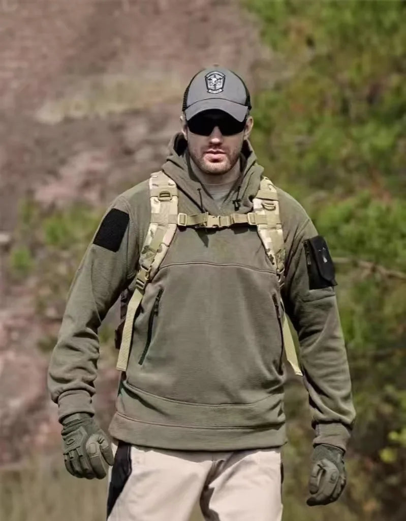Veylora Hoodies for Man 2025 New Men's Tactical Outdoor Men's Hoodie Autumn Winter Thick Hooded Jacket Multifunctional Casual Sportswear