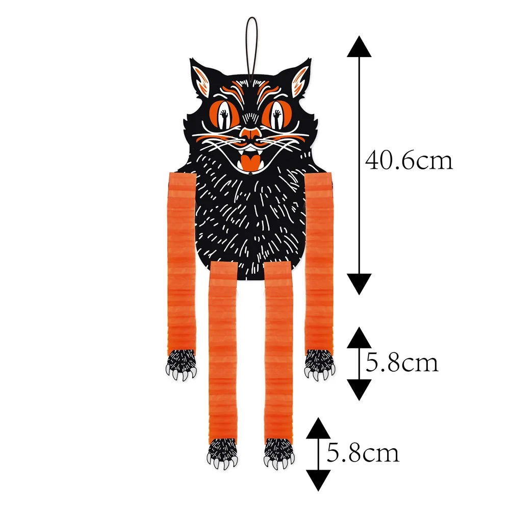 Veylora Halloween Hanging Decorations Pumpkin Witch Cat Vampire Ornaments Trick Or Treat Party Indoor Outdoor Garden Door Wall Decors