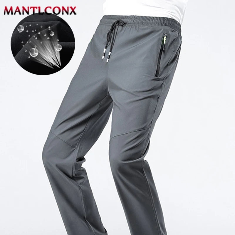 Veylora Breathable Men's Casual Pants Quick Dry Straight Elastic Waist Jogger Sweatpants Korean Classic Sport Trousers Plus Size 4XL 5XL