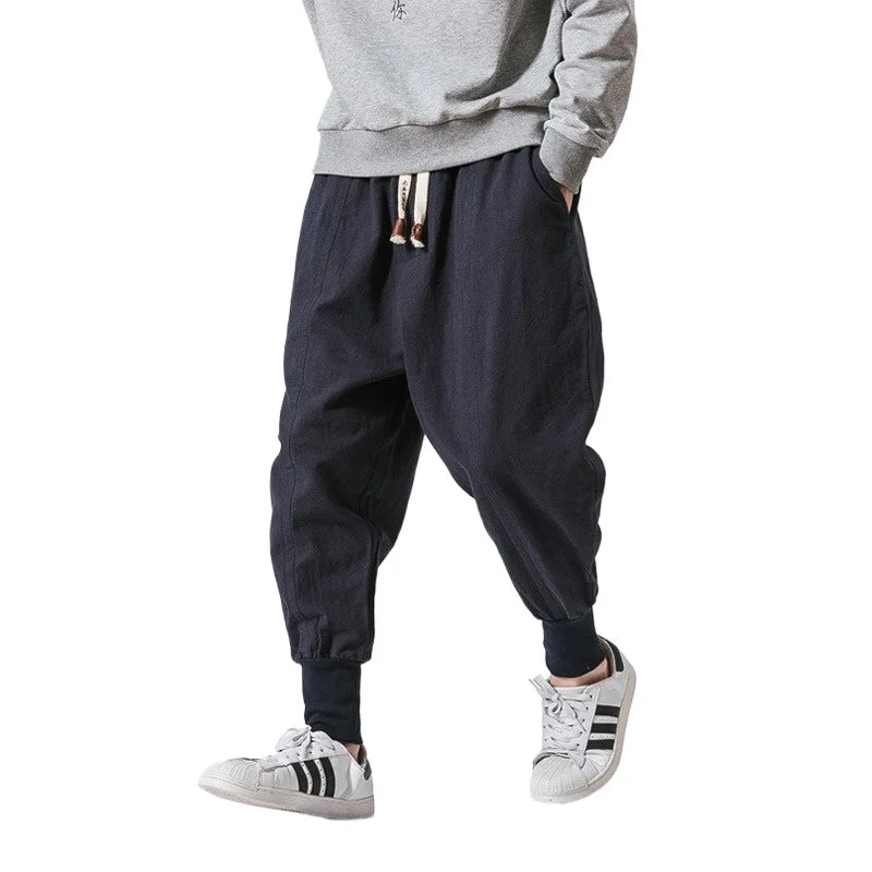 Veylora FGKKS Men Pants Brand New Chinese Style Wide Leg Jeans Cotton Sweatpants Quality Comfortable Man Sportswear Male Trousers