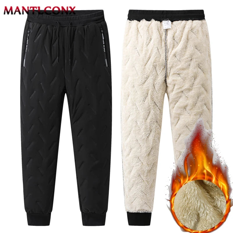 Veylora Thicken Warm Winter Pants for Men Sweatpants Casual Thicken Joggers Pants Male Thermal Trousers Black Gray Pants Men Windbreak