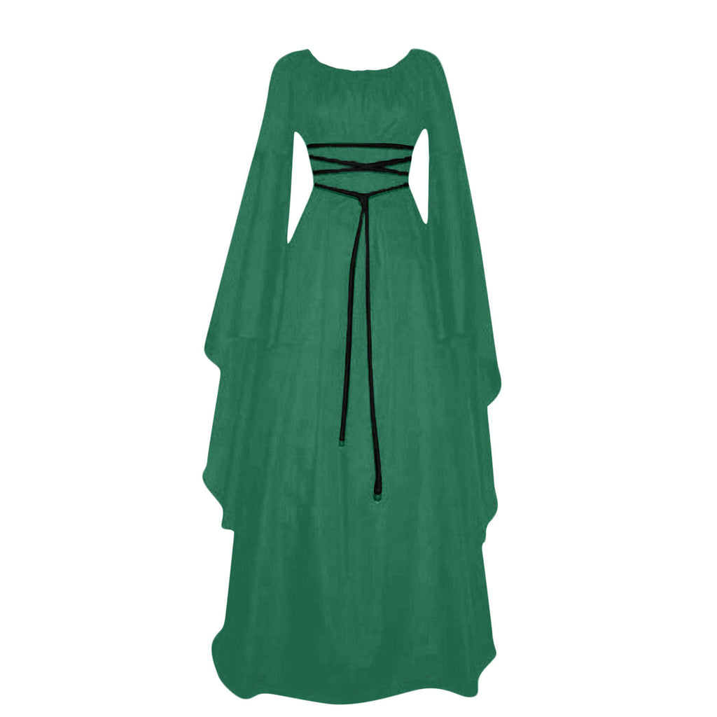 Veylora Women Dresses Vintage Medieval Cosplay Costume Ghost Witch Vampire Gothic Dress Halloween Christmas Masquerade Party Dress