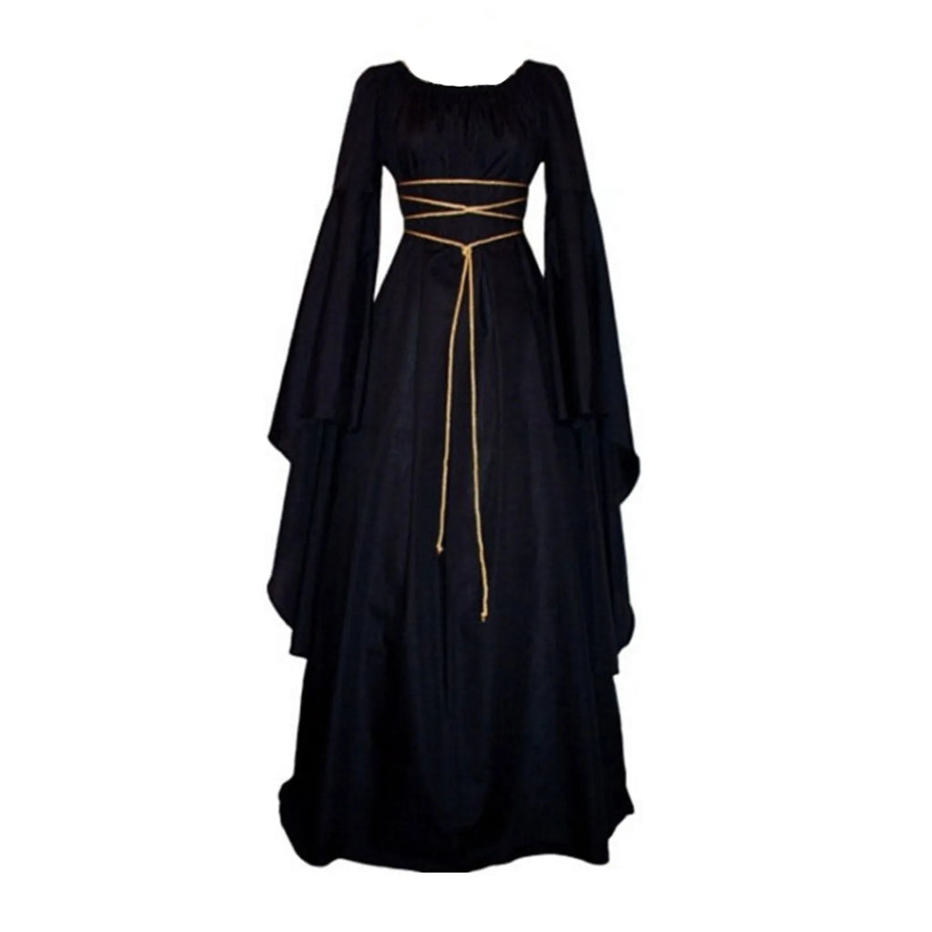 Veylora Women Dresses Vintage Medieval Cosplay Costume Ghost Witch Vampire Gothic Dress Halloween Christmas Masquerade Party Dress