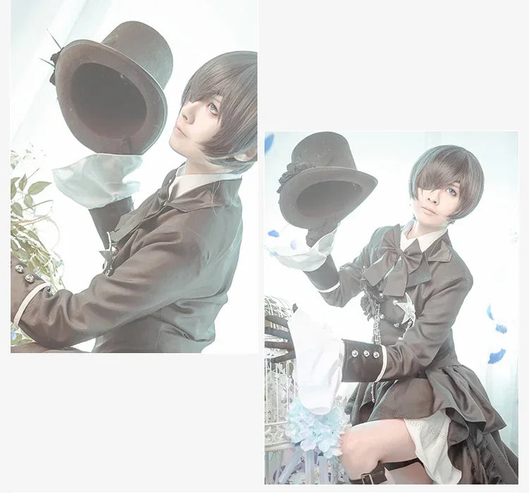 Veylora Cosplay Anime Black Butler Cosplay Ciel Phantomhive Cosplay Cotume Kuroshitsuji Costume Halloween Women Fancy Party Outfit 2025