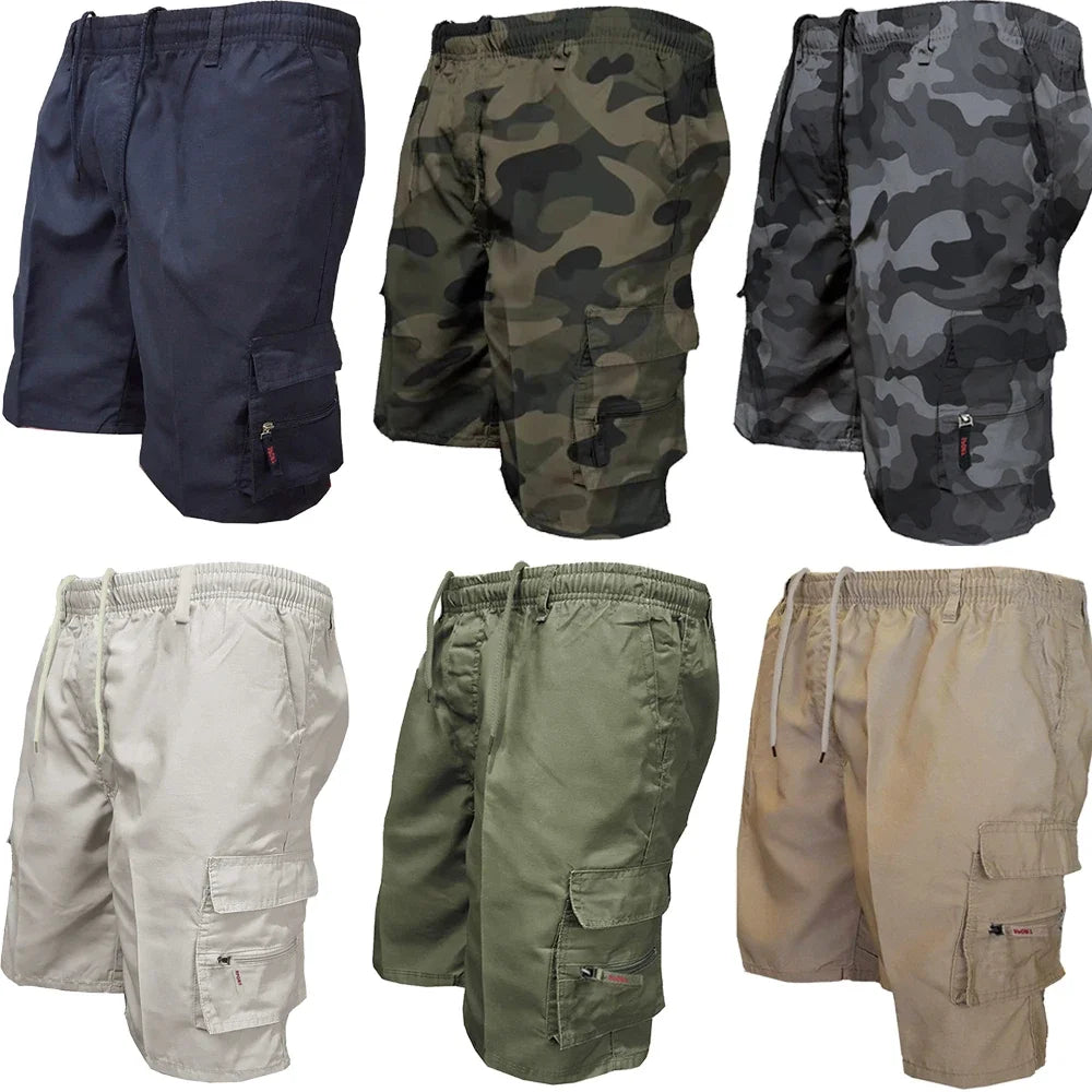 Veylora Men's Tactical Cargo Shorts Fashion Pocket Military Shorts Summer Camouflage Jogging Sports Casual Male Work Hiking Short Pants