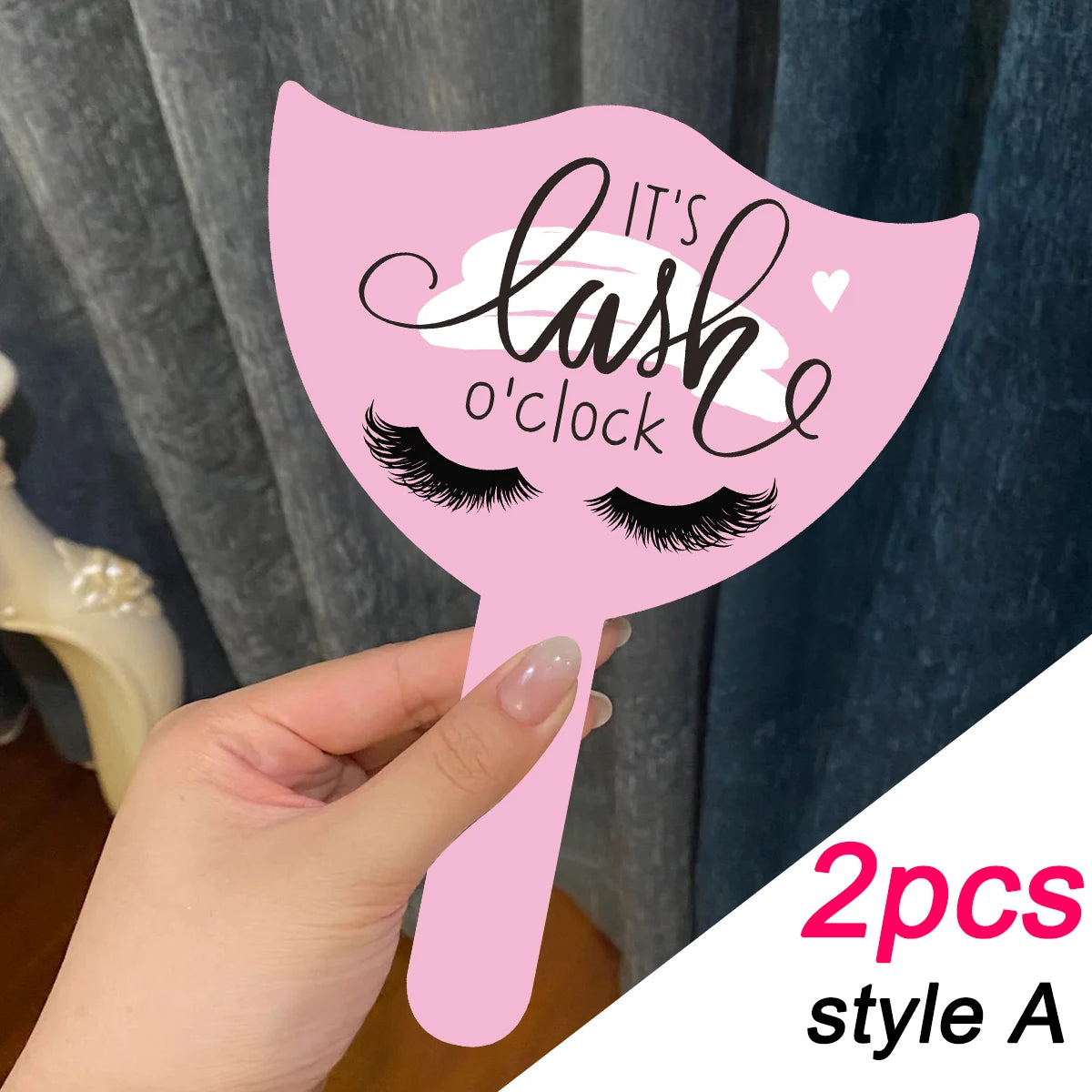 Veylora 2Pcs Eyelash Technician Photo Prop Soft PVC Handheld Lash  Beauty Cards for Social Media Lash Salon Lash Extension DisplayTools