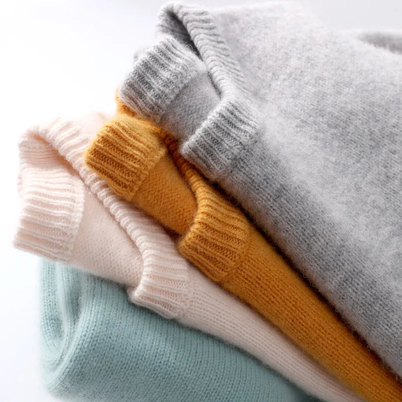 Veylora Autumn Winter Men Cashmere Sweater O-neck Soft Warm Pullovers Male Loose Knitted Shirt  men's winter blouse