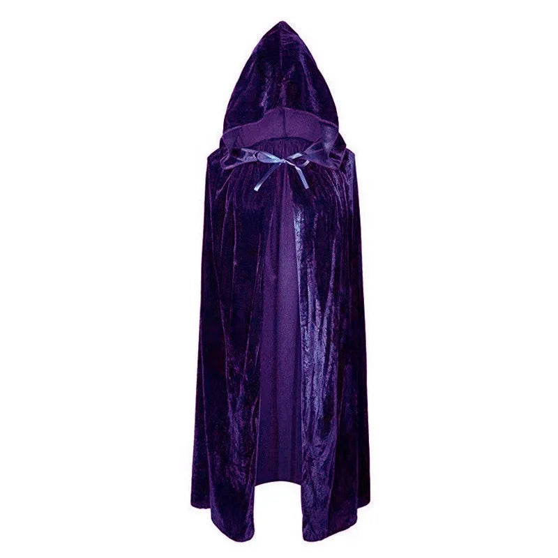 Veylora Halloween Cape Cosplay Masquerade Costume Witch Cloak Wizard Fairy Velvet Devil Cape High Quality Velvet Fabric