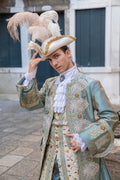 Veylora Historical 1700s Costume Man 18th Century Victorian Rococo Baroque Royal French Prince King Louis XVI Costume Wedding Ball Gown