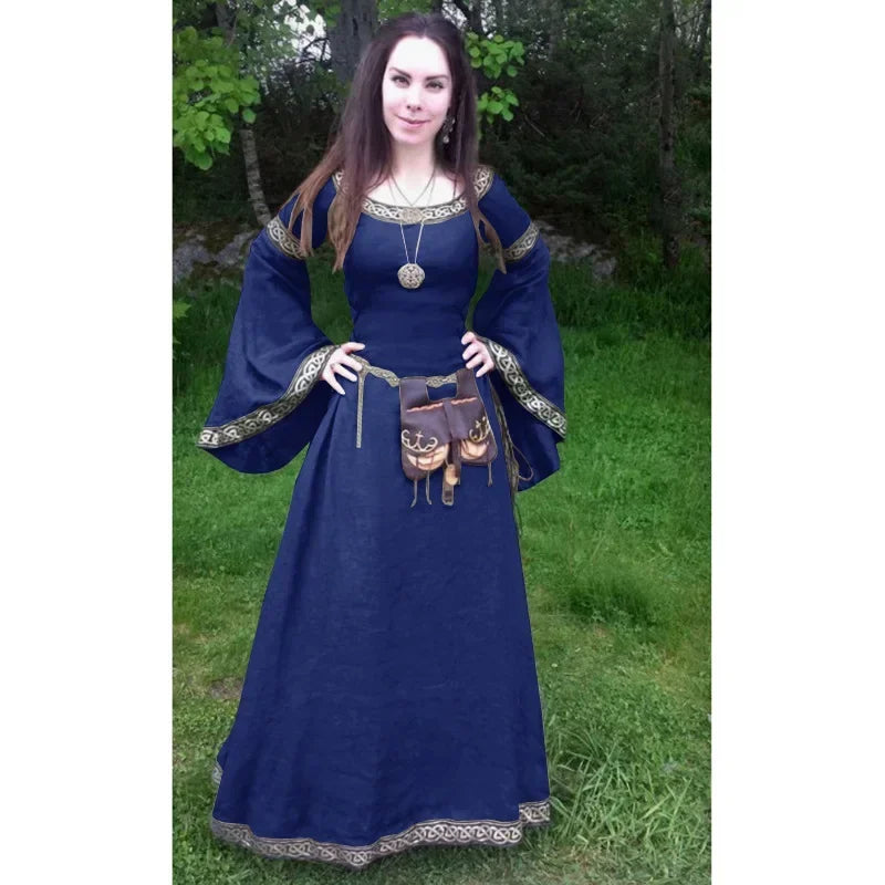 Veylora Cosplay Medieval Gothic Costumes for Women Halloween Carnival Fancy Dress Up Party Performance Renaissance Disfraz Hombre
