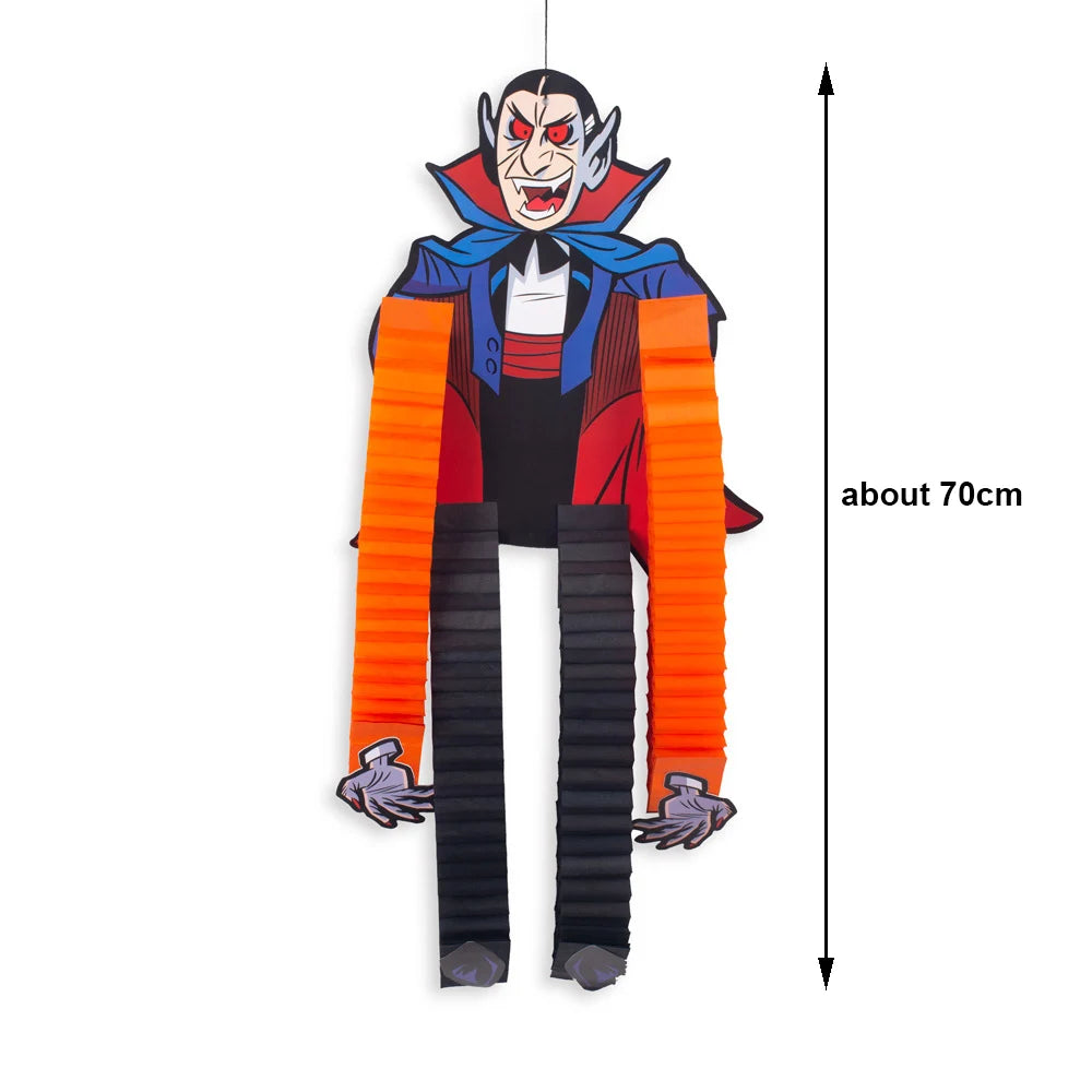 Veylora Halloween Hanging Decorations Pumpkin Witch Cat Vampire Ornaments Trick Or Treat Party Indoor Outdoor Garden Door Wall Decors