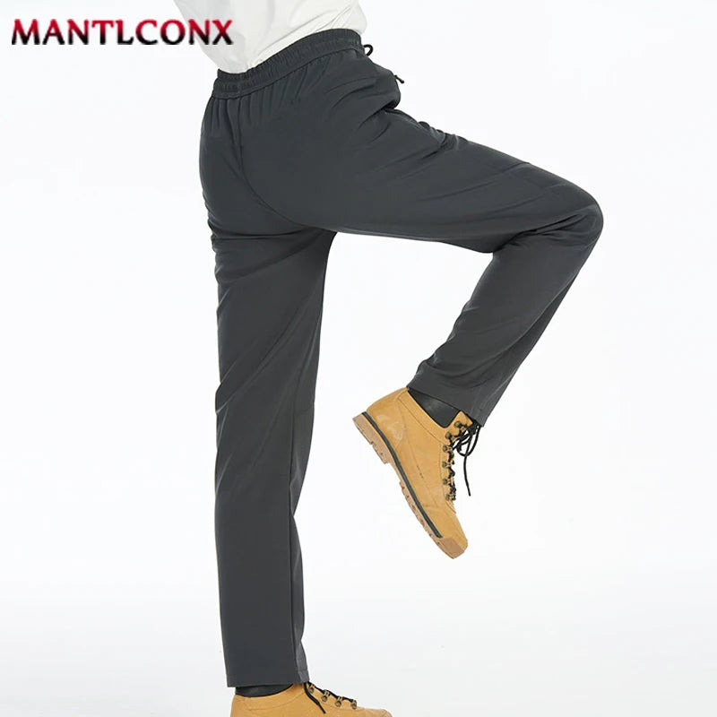 Veylora Breathable Men's Casual Pants Quick Dry Straight Elastic Waist Jogger Sweatpants Korean Classic Sport Trousers Plus Size 4XL 5XL