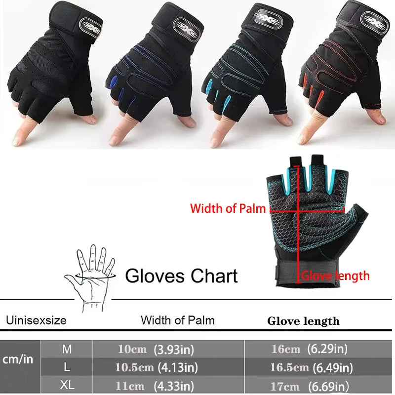 Veylora Gym Gloves for Men Women Fitness Weight Lifting Wristband Gloves Body Building Training Sports Exercise Cycling Glove Shockproof