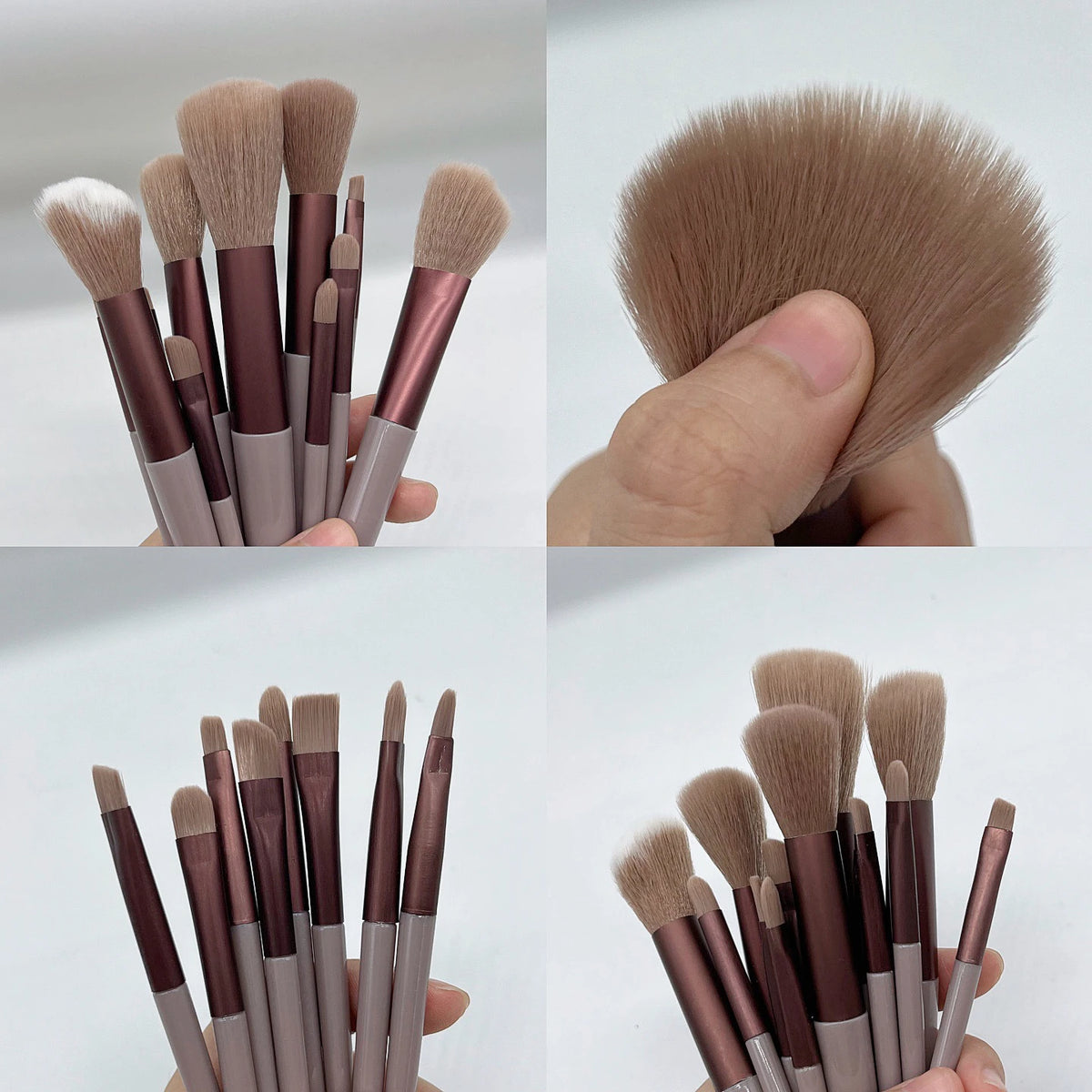 Veylora 13 PCS Makeup Brushes Set Eye Shadow Foundation Women Cosmetic Brush Eyeshadow Blush Beauty Soft Make Up Tools Bag
