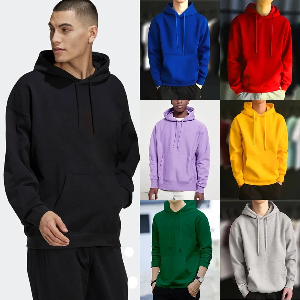 Veylora Hoodies 2024 New Men Harajuku Hooded Sweatshirts Casual All-match Pullover Streetwear Sweater Fashion Clothing Sweatshirt Hoodie