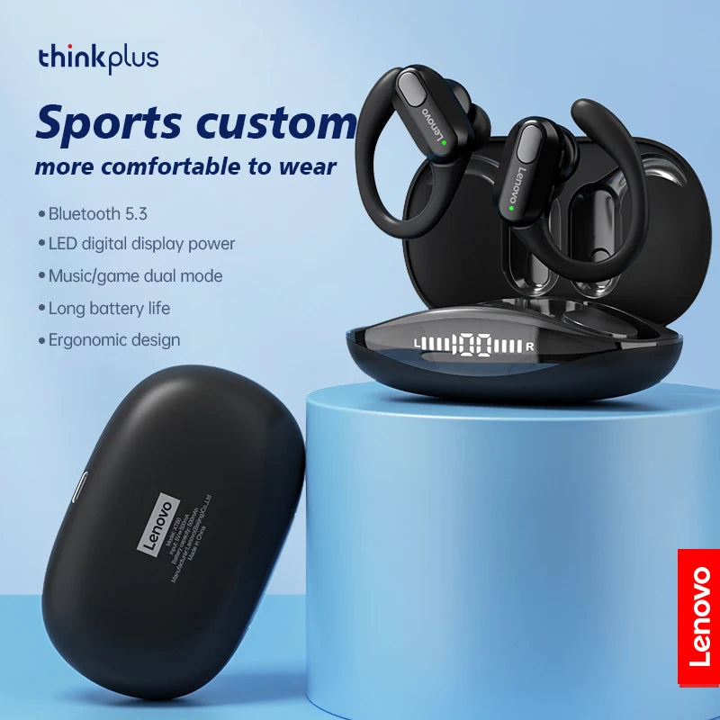 Veylora Original Lenovo XT80 Sports Wireless Earphones with Mics, LED Power Display,Hifi Stereo Sound Bluetooth 5.3 TWS HeadphHeadphones